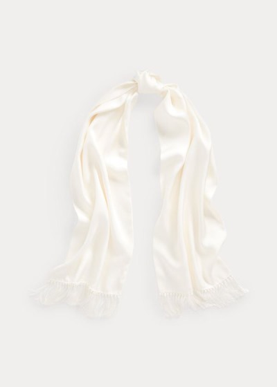 Ralph Lauren Fringe Silk Twill Halstørklæde Dame Danmark (NDUPT6104)